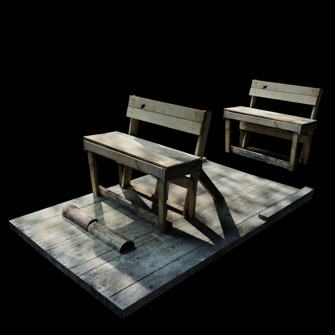 wooden bench preview image 1